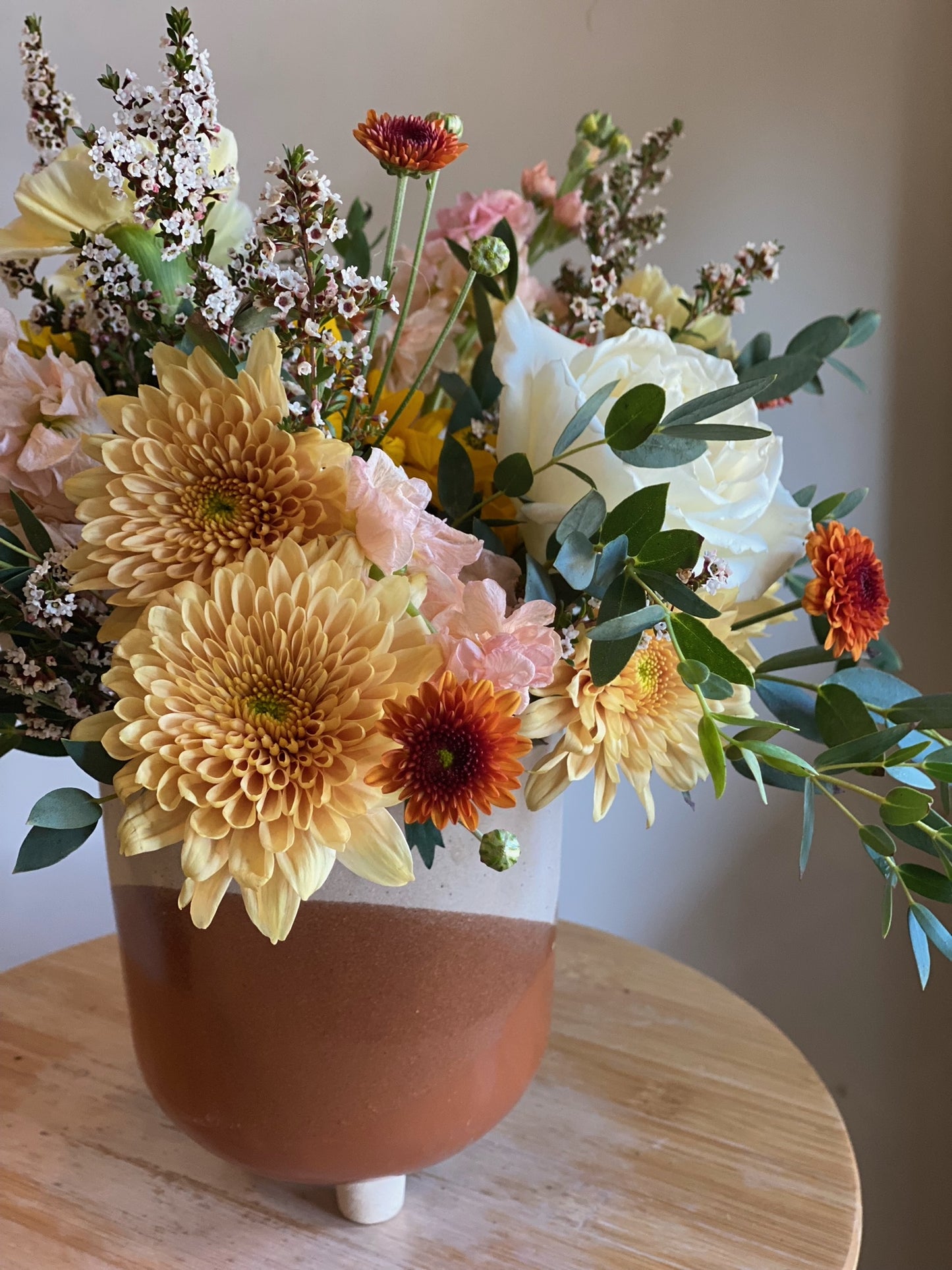 'It's Fall Y'All' Table Arrangement in Ceramic Pot