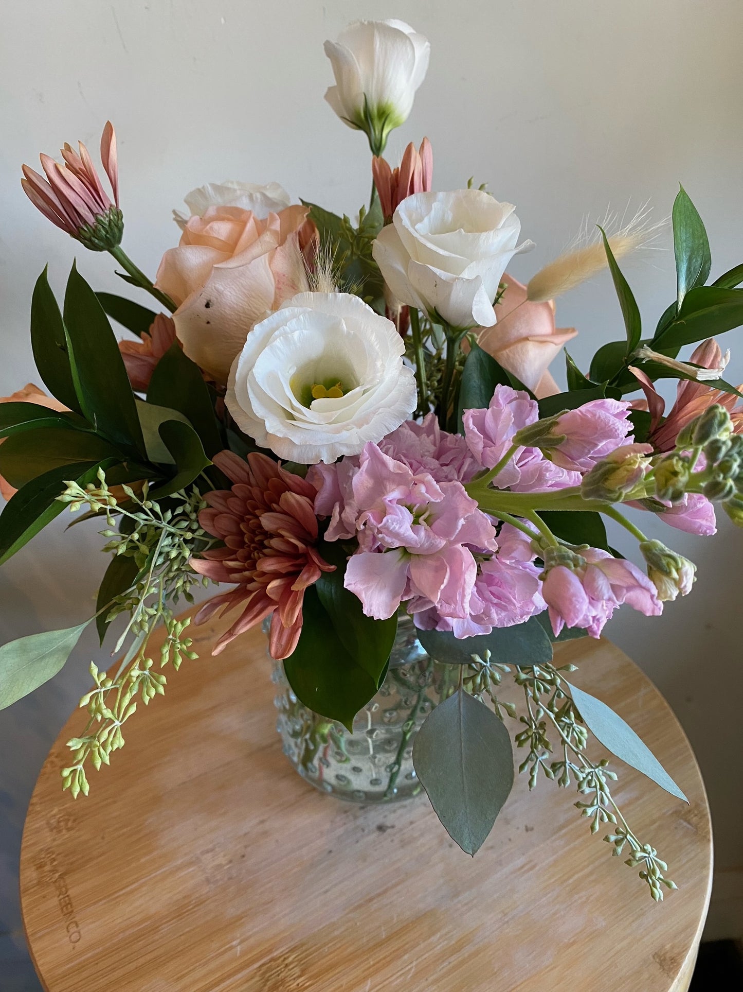 Mixed Fall Arrangement in A Glass Jar
