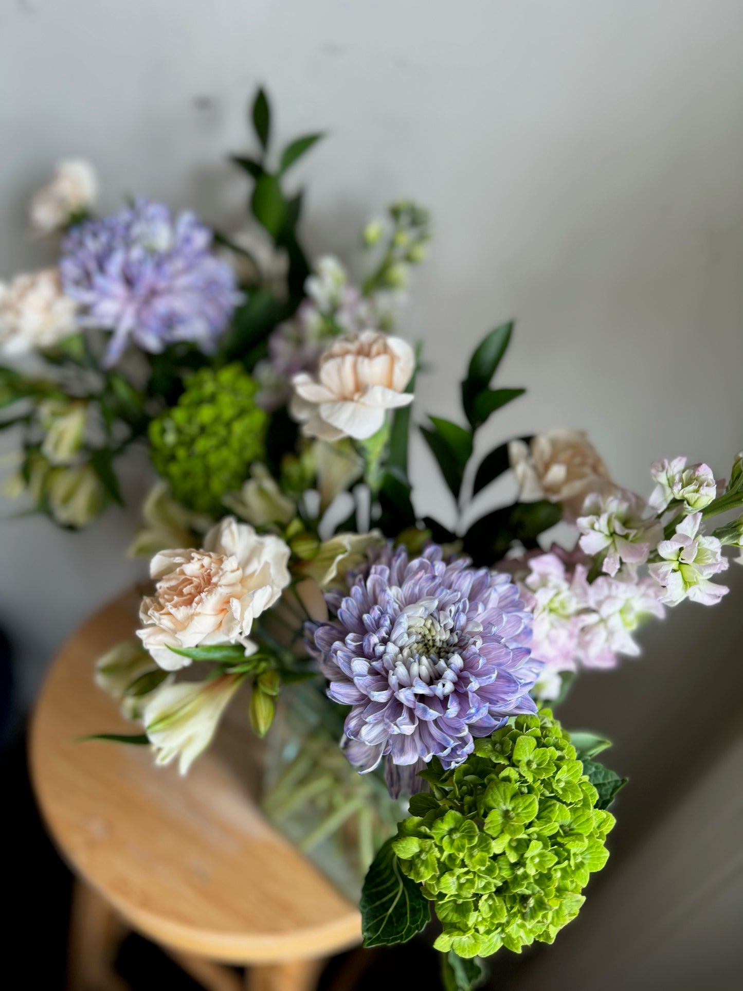 Mixed Spring/Summer Arrangement in Rectangular Glass Vase