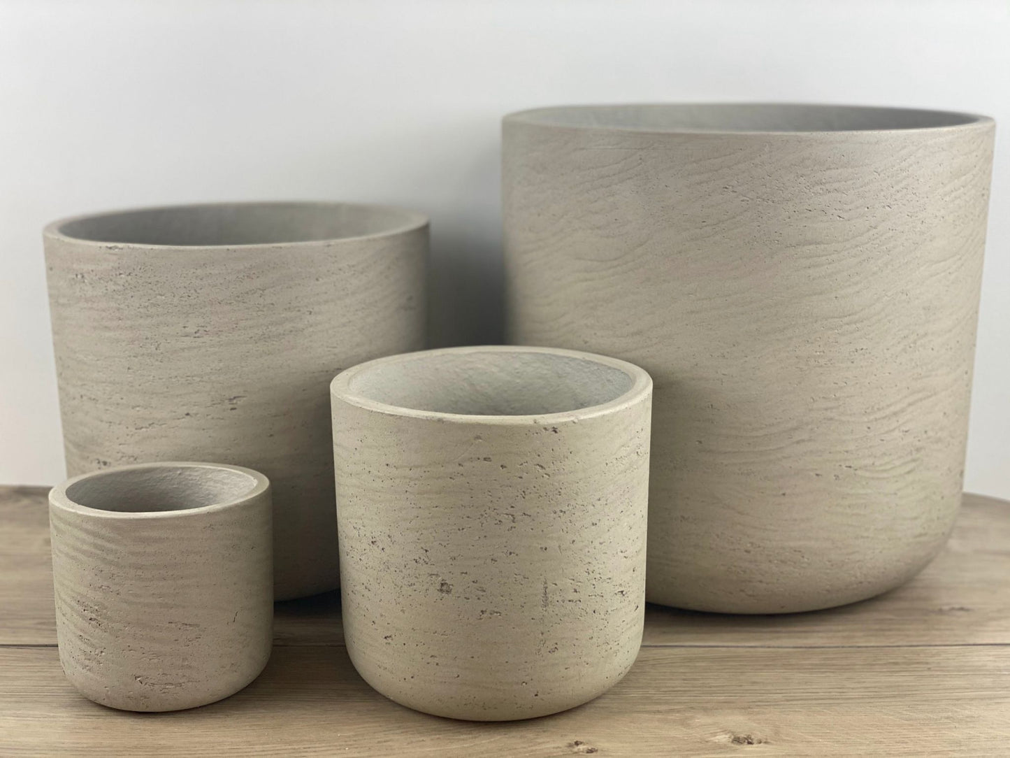 Grey Cement Quarry Pots