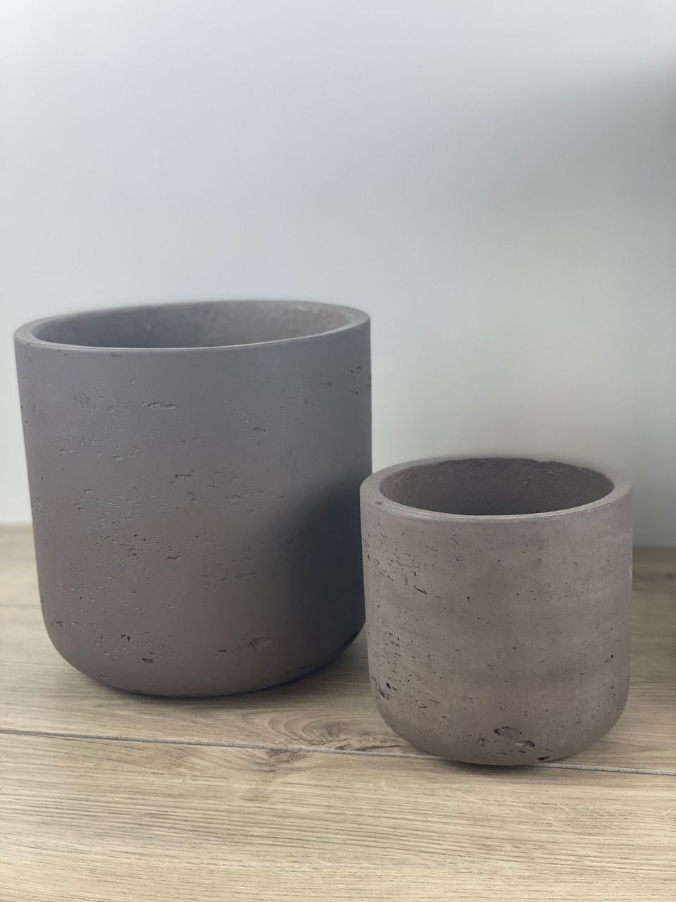 Brown Cement Quarry Pots