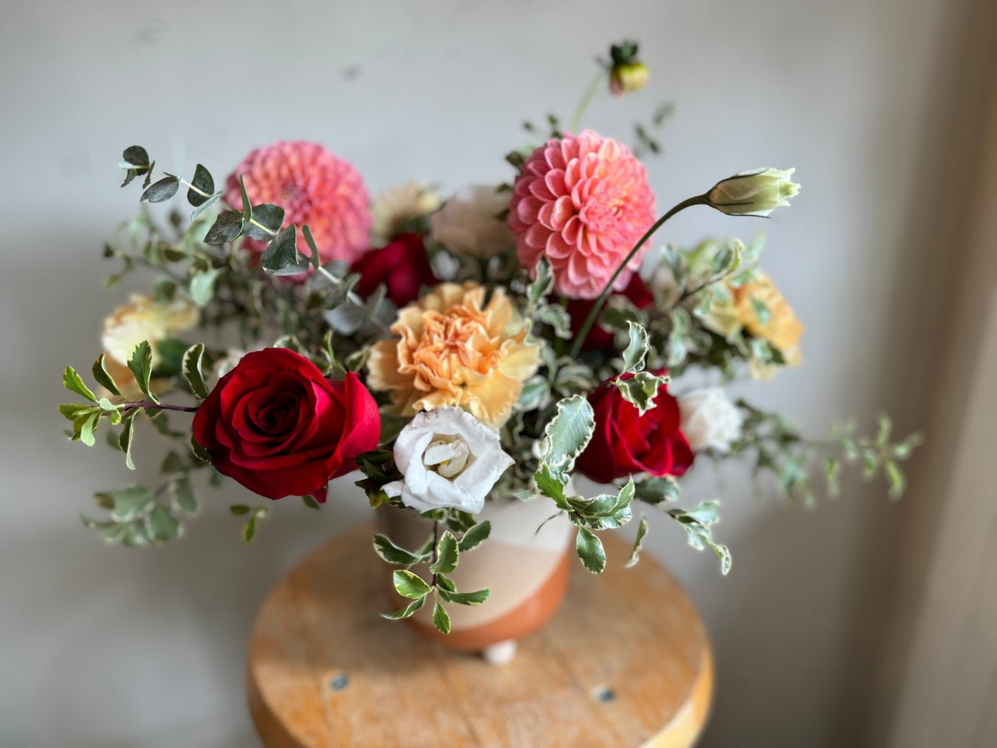 'It's Fall Y'All' Table Arrangement in Ceramic Pot