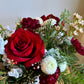 Christmas Centrepiece in White Ceramic Pot