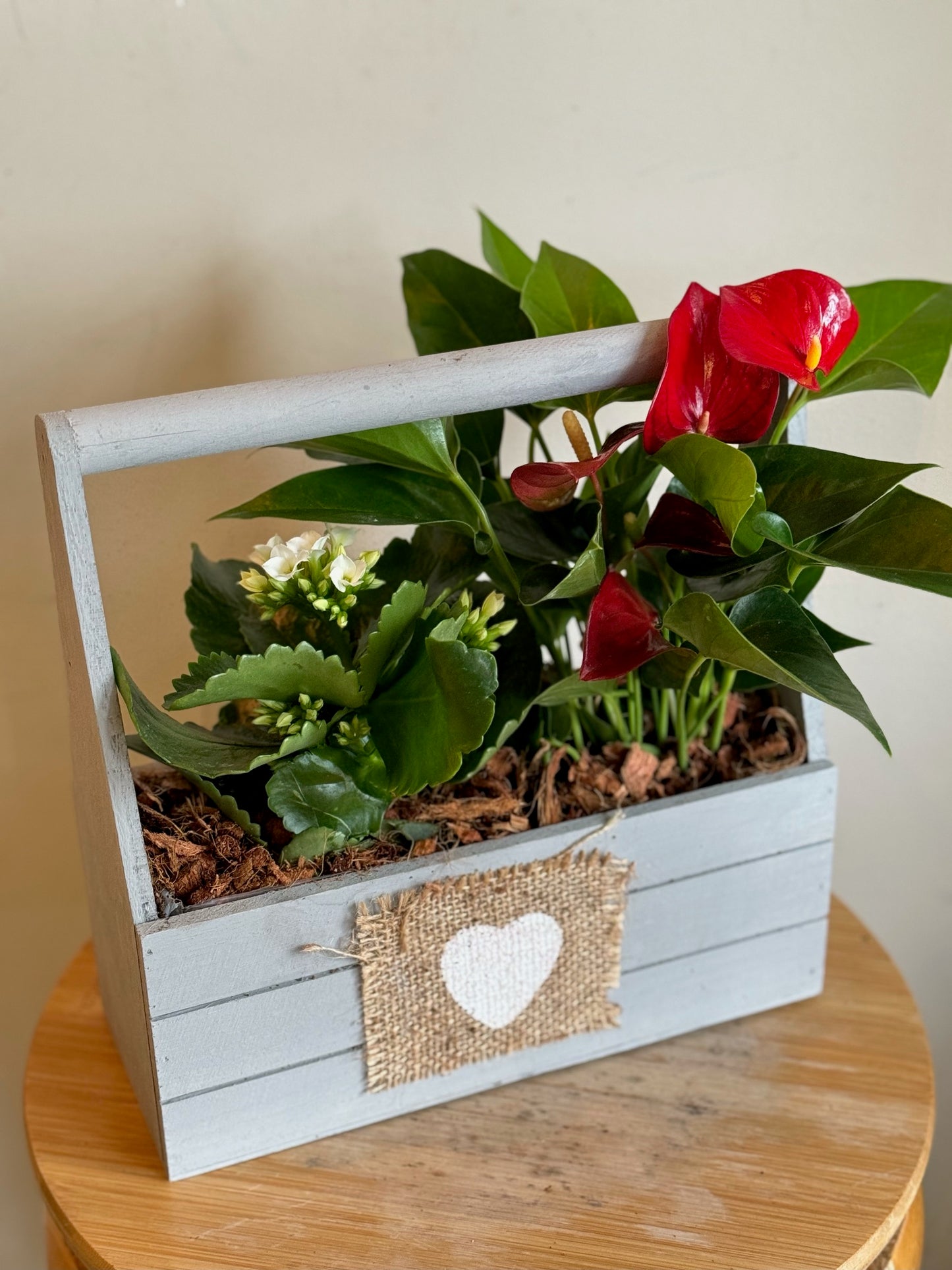 Valentine's Day Wooden Crate Planter