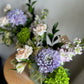 Mixed Spring Arrangement in Rectangular Glass Vase