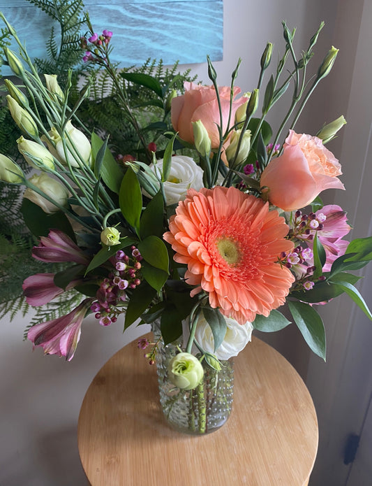 Spring Colours Jar Arrangement