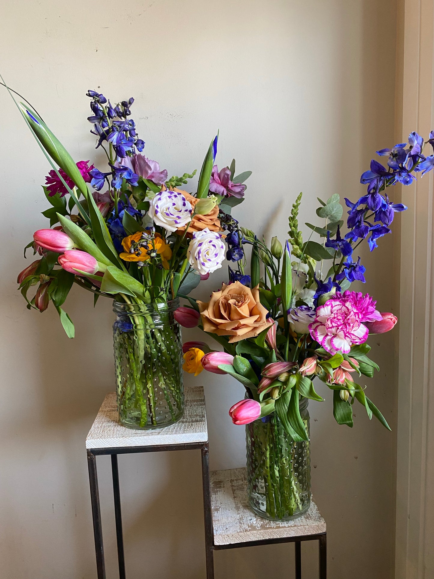 Spring Colours Jar Arrangement