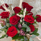 DELUXE Dozen Luxury Red Roses in a Vase