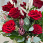 DELUXE Dozen Luxury Red Roses in a Vase