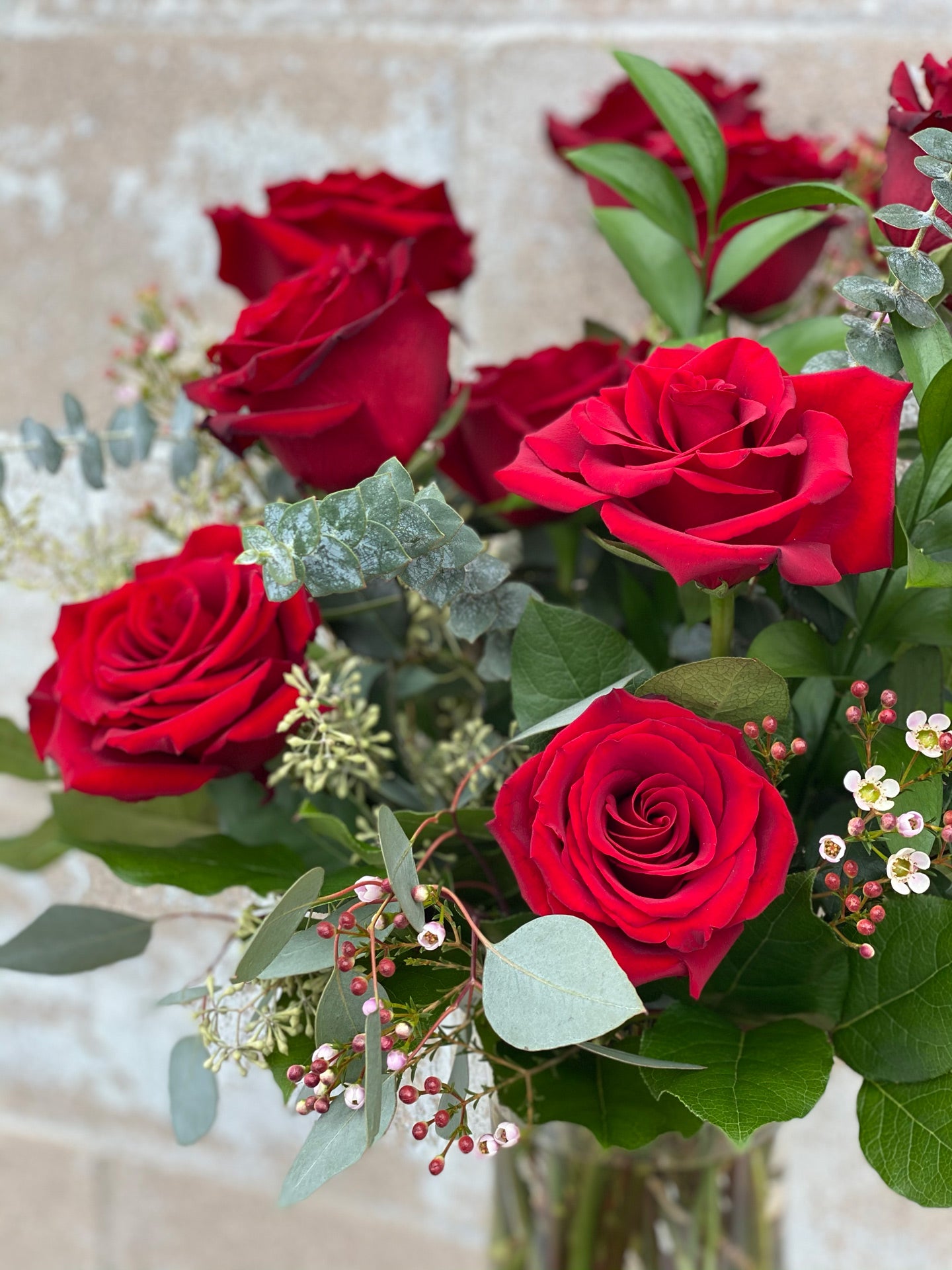 Dozen Luxury Red Roses in a Vase